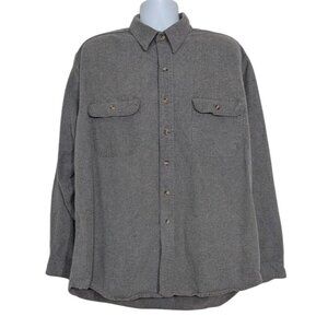 Vintage Five Brother Flannel Tallman Shirt Mens Size 2XL Gray Button Front